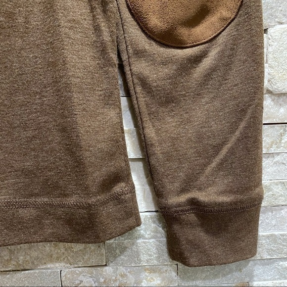 Ralph lauren brown elbow patch shoulder zip top - Picture 5 of 12